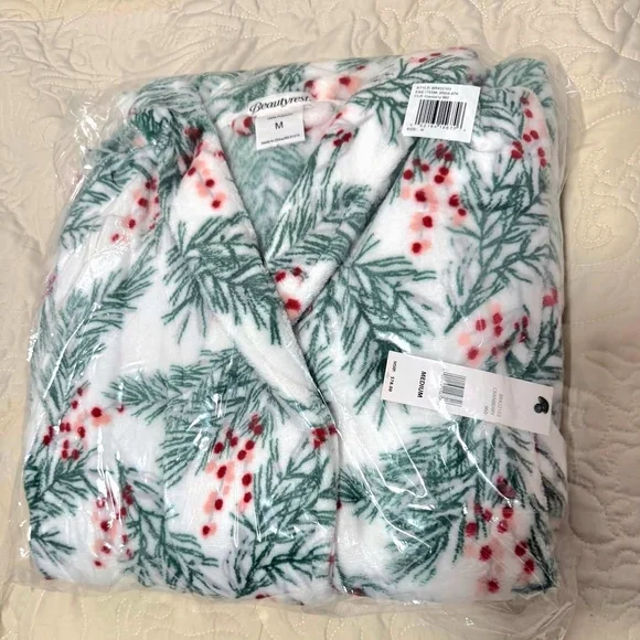 Cozy Red and White Xmas Women's Robe